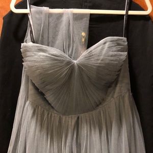 Strapless Jenny Yoo Annabelle dress in Mayan Blue